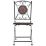 3 Piece Mosaic Bistro Set Ceramic Tile Orange/Grey Image 5