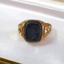 Hallmarked Vintage Gentleman's Signet Ring Image 8