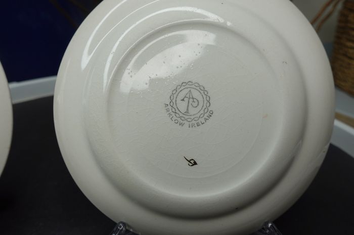 Vintage Souvenir Plate Arklow Pottery Republic of Ireland, Dun Laoghaire (Set)