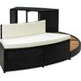 Spa Surround Black Poly Rattan And Solid Acacia Wood Image 4