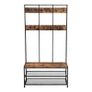 New XXL Metal Hall Tree Coat Rack with Shoe Bench - FREE P&P Image 3