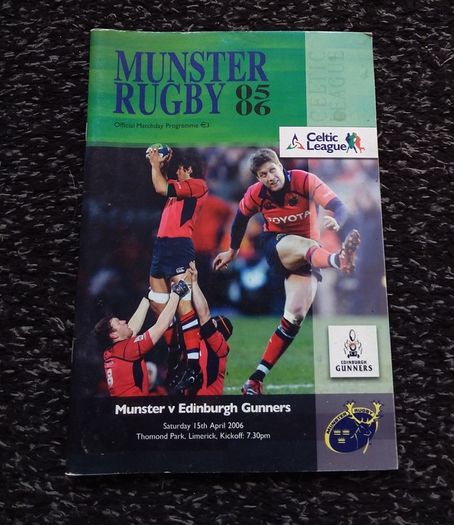 Munster Rugby Programmes - Individually Priced