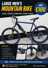 Large Men's Mountain Bike  100 !