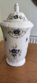Royal Tara (blue Corn Flower) 10 1/2" Biscuit Jar / Canister & Lid Exc