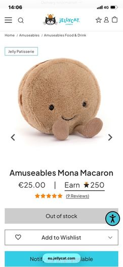 New JELLYCAT Mona Macaron & May Macaron Pair