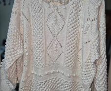 Vintage Golden Spiderweb Handknit Jumper, AV