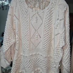 Vintage Golden Spiderweb Handknit Jumper, AV
