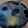 John Ditchfield Glasform Iridescent Lily Pad, Silver Frog, Signed with sticker Image 6