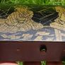 Vintage Japanese Oriental Wooden Lacquer Box Hand Painted Lidded Lid Rectangle Image 2