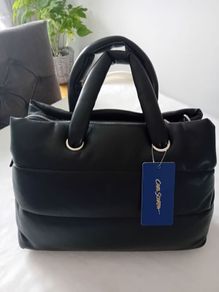 Carl Scarpa - Faux Leather Padded Bag - Black - BNWT RRP 95
