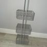 Dunnes Stores 3-Tier Metal Storage Caddy with Decorative Baskets in Grey Image 3