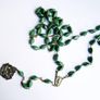 Vintage Irish Celtic Green Shamrock Rosary Beads ERIN Image 5