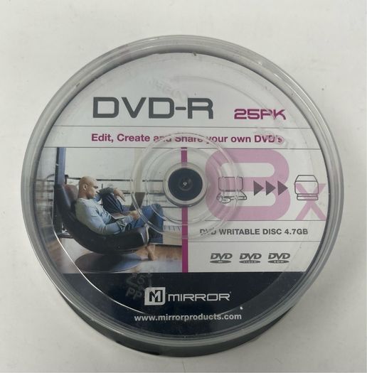 Mirror Dvd-R Spindle of 25 Writable Disc 4.7GB