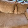 DFS 3-Seater Beige Jumbo Cord Sofa & Footstool Image 5