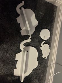 nursery elephant shelf's with night light