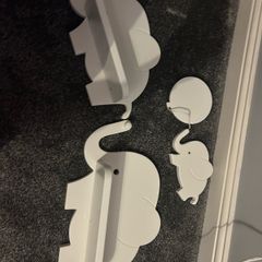 nursery elephant shelf's with night light