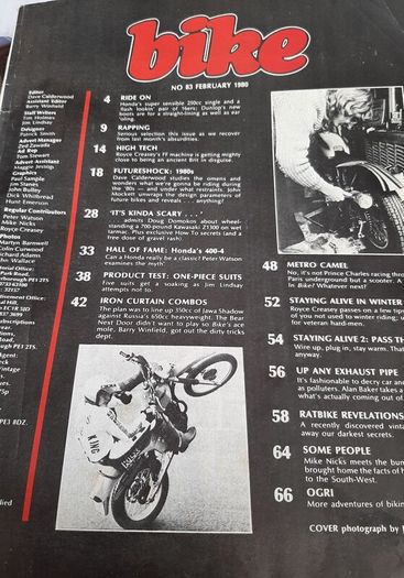 vintage biker magazine 1980
