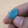 Beautiful Natural Arizona Turquoise Oval Stone Ring in Sterling Silver Image 8