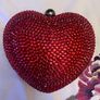 Heart Shaped Crystal Diamonte Bag BNWT Image 3