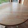 Solid Wood Round Dining Table with 4 Fabric Chairs Image 2