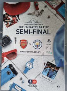 Arsenal v Man City 2017 FA Cup Semi Final programme