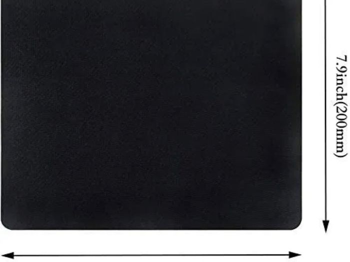 Gaming Non-Slip Rubber Mouse Mat Pad (240x200mm) - Black