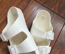 UK 13 white Birkenstocks