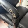 Black leather office chair Image 2