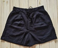Primark cares black linen shorts