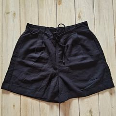 Primark cares black linen shorts