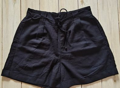 Primark cares black linen shorts