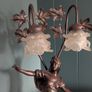 Antique Decorative table lamp flower glass shades Image 4