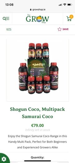 Shogun Coco, Multipack Samurai fertilisers BN