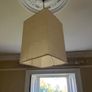 Square textured paper pendant light shade Image 4