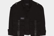 BERSHKA Black Military Style Buckle Detail Jacket!
