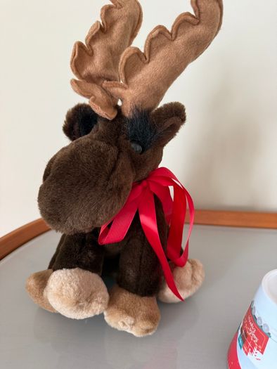 Festive Moose soft toy and Santa Express Childrens Christmas cup