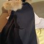 navy wool hooded duffel coat large Image 4
