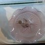 Art Deco Peach frosted Cake Plate Image 3