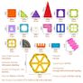 XXL  Magnetic Tiles Magnetic Building Toy 181 PCS Magnet Blocks for Kids 3D Set Image 3