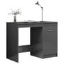 Desk High Gloss Grey 140x50x76 cm Chipboard Image 7
