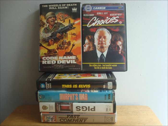 VHS Precerts - (x6) - Elvis, Cronenberg Etc.