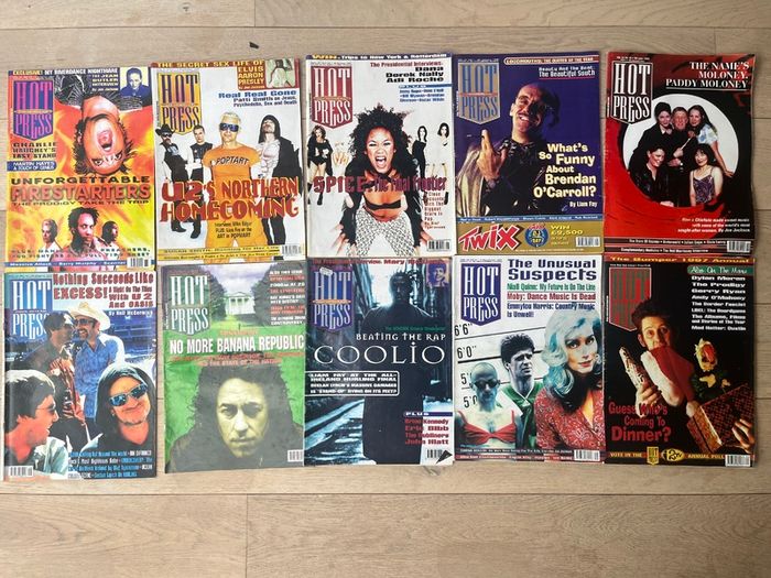 HUGE collection of Hot Press '90s magazines - collectors items, perfect condition!