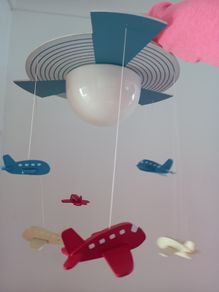 Ceiling Light with Planes Children's Bedroom Playroom Boy Girl