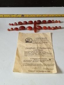 25 1900BC Carnelian Ancient Egypt Beads(With COA)