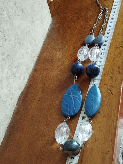 Beautiful necklace in blue tone.