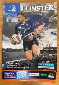 2013 Leinster v Ospreys - RaboDirect Pro12 Programme