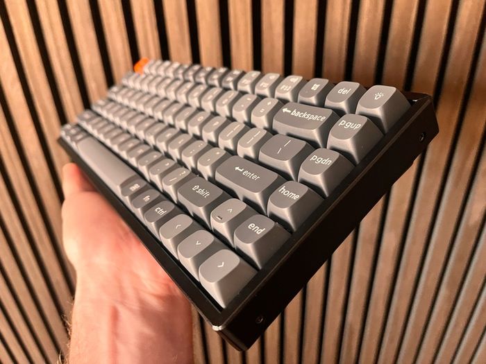 Keychron K2 Max with coiled cable