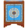 Hand Painted Bedside Cabinet 40x30x50 cm Solid Mango Wood Image 3