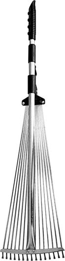 Telescopic Metal Rake, 160 cm long, Adjustable Folding Leaves Rake for Quick Clean Up of Lawn and Yard, Garden Leaf Rake, Expanding Handle with Adjustable (FREE SHIPPING)