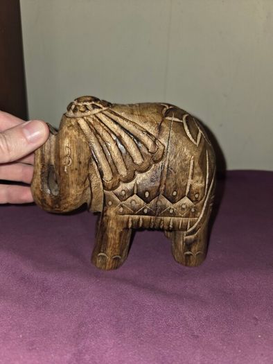 Carved Wooden Elephant figure